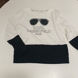 Karl Lagerfeld Kids White and Black Shirt